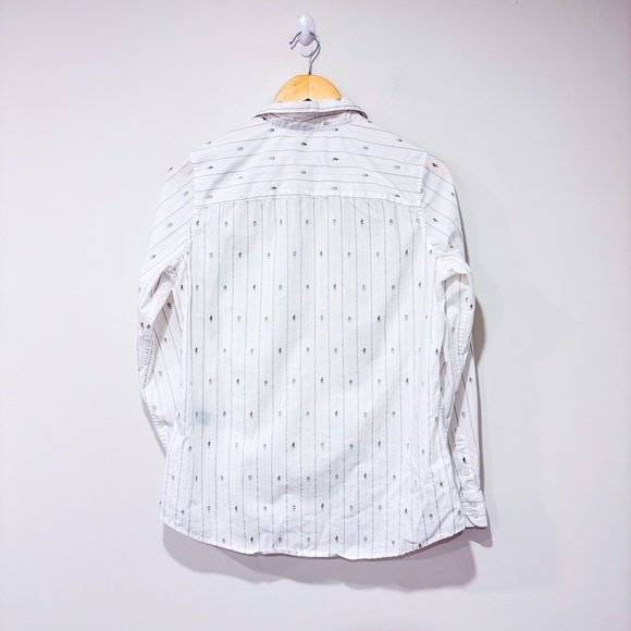 SIMONS White button down shirt with cactus - Picture 8 of 9